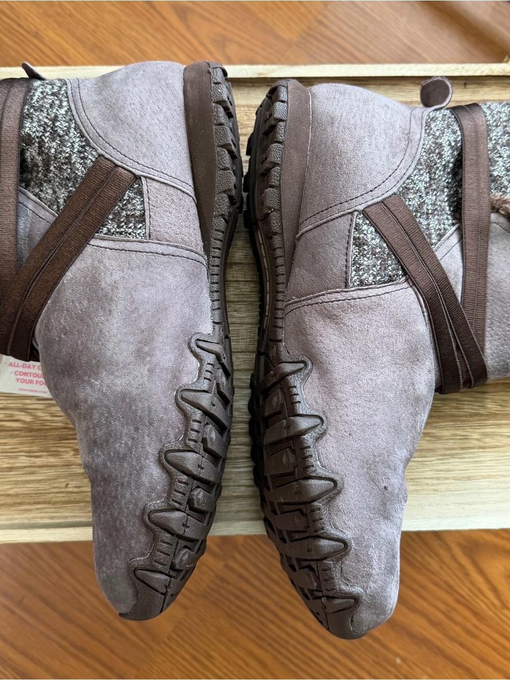 Skechers Relaxed Fit Air-Cooled Memory Foam Boots Charcoal Gray / Brown Sz 9 - Picture 3 of 6